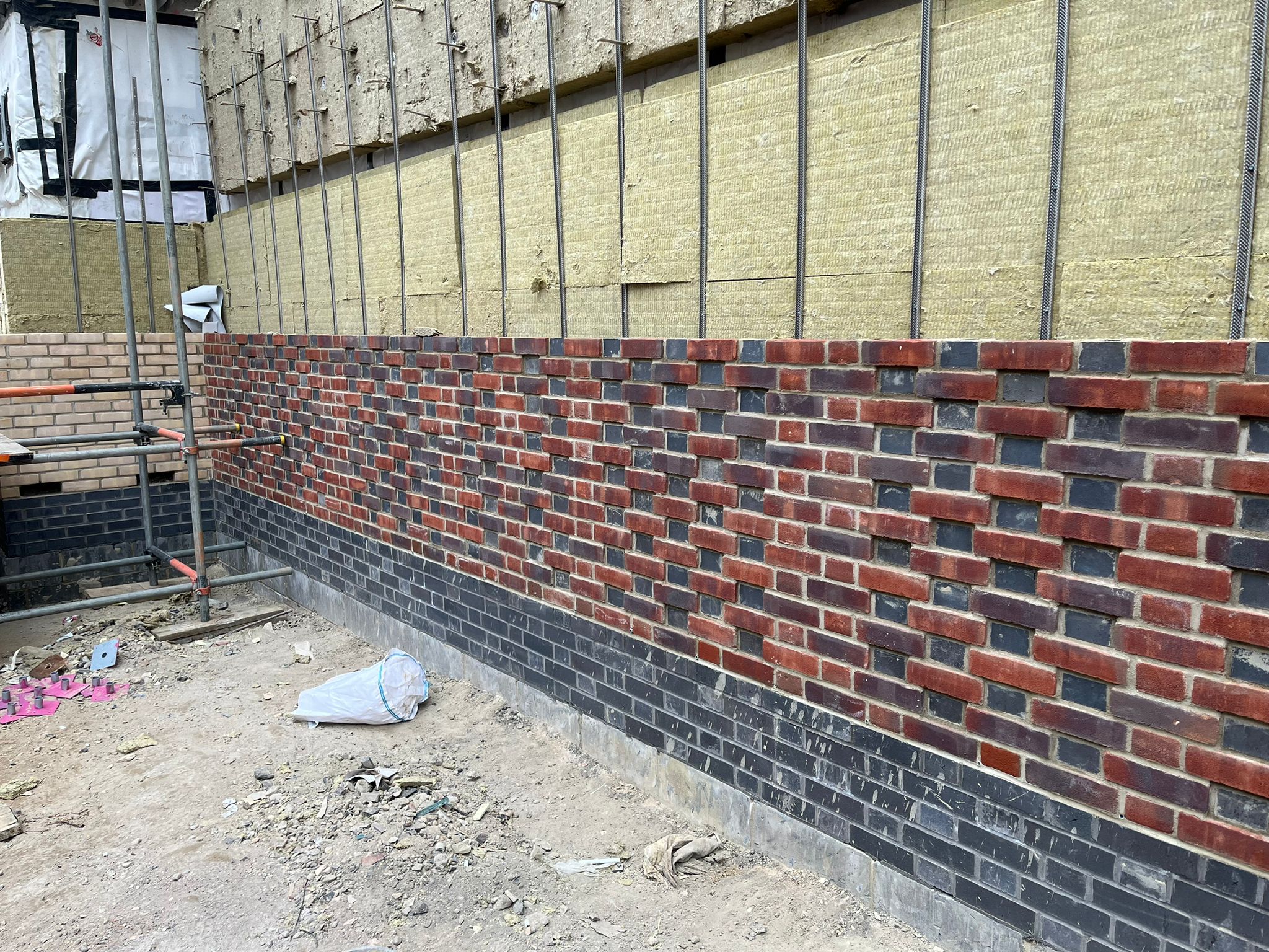 Extension brickwork foundation